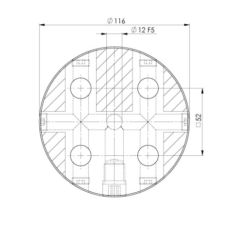 45751: Rundplatte Quick•Point® 52 (Technische Zeichnung )
