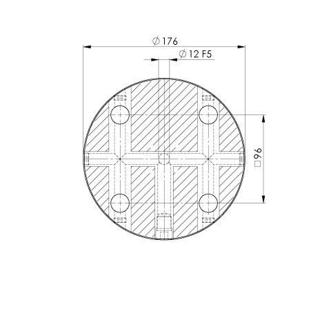 45801: Rundplatte Quick•Point® 96 (Technische Zeichnung )