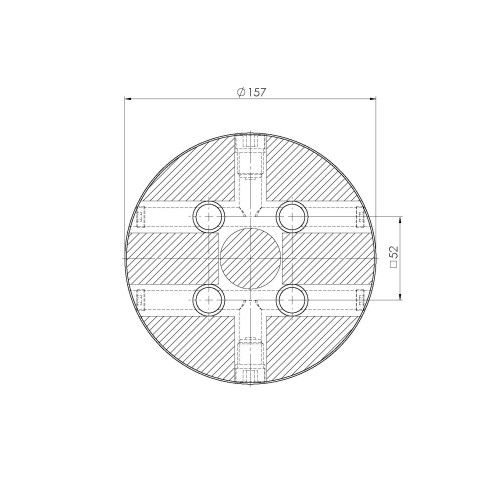 45903: Rundplatte Quick•Point® 52 (Technische Zeichnung )