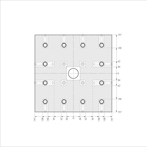 70005: Quick•Tower Grundplatte Quick•Point®  (Technische Zeichnung )