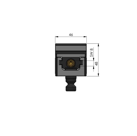 48040-46: 5-Axis Vise Makro•Grip® micro 46 (Technical drawing )