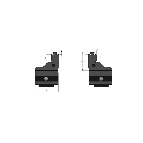 48077-4620 FS: Ersatzbacken Makro•Grip® FS 77 (Technische Zeichnung )