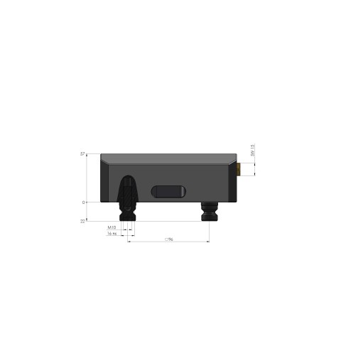 40155-77: Base Centering Vise 125 (Technical drawing )