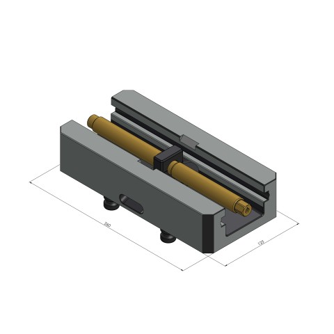 40255-125: Base Centering Vise 125 (Technical drawing )