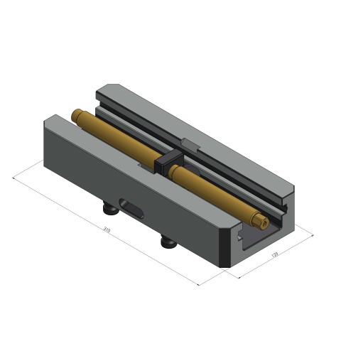 40305-125: Base Centering Vise 125 (Technical drawing )