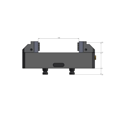 42152-125: Centering Vise Vario•Tec 125 (Technical drawing )