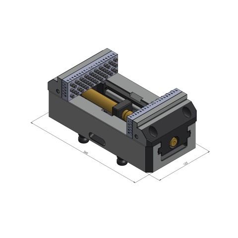 42152-125: Centering Vise Vario•Tec 125 (Technical drawing )