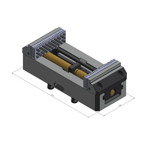 42202-125: Centering Vise Vario•Tec 125 (Technical drawing )