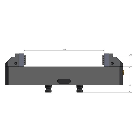 42252-125: Centering Vise Vario•Tec 125 (Technical drawing )