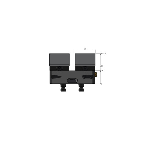 44120-77: Profile Clamping Vise Avanti 77 (Technical drawing )