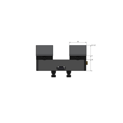 44160-77: Profile Clamping Vise Avanti 77 (Technical drawing )