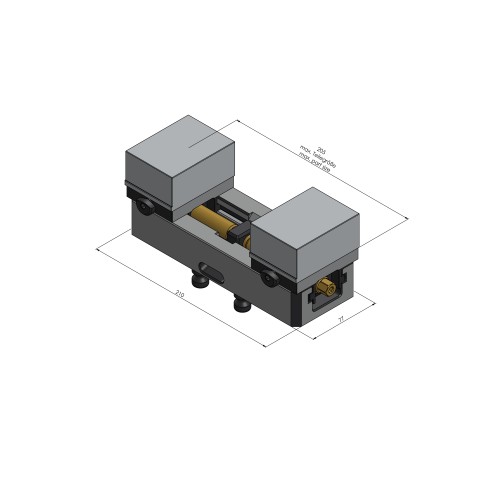 44200-77: Profile Clamping Vise Avanti 77 (Technical drawing )