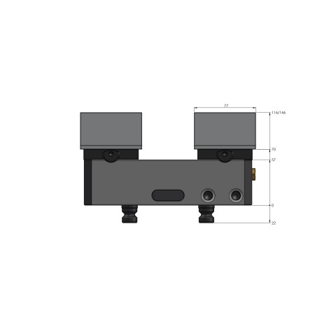 44205-125: Profile Clamping Vise Avanti 125 (Technical drawing )