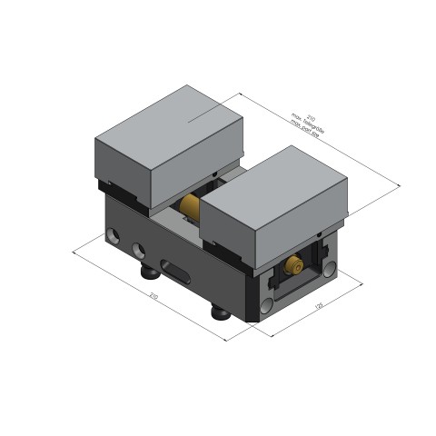 44205-125: Profile Clamping Vise Avanti 125 (Technical drawing )