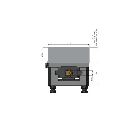 44205-125: Profile Clamping Vise Avanti 125 (Technical drawing )