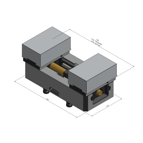 44255-125: Profile Clamping Vise Avanti 125 (Technical drawing )