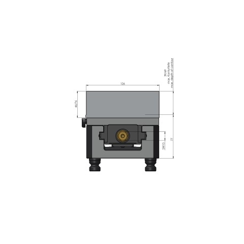 44255-125: Profile Clamping Vise Avanti 125 (Technical drawing )