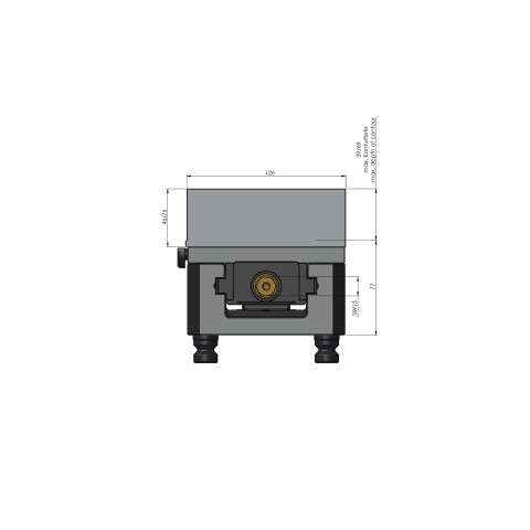 44305-125: Profile Clamping Vise Avanti 125 (Technical drawing )