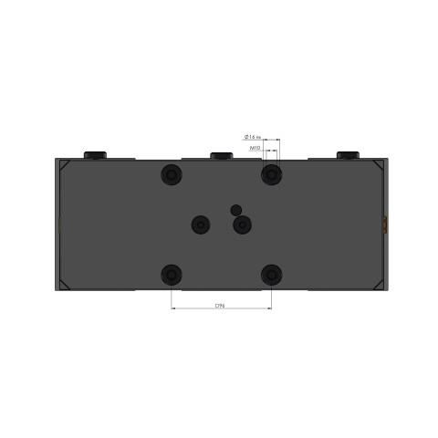 44305-TG125: Center Base Jaw + Spindle Avanti 125 (Technical drawing )