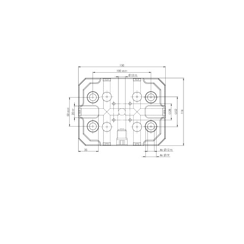 45150: Single Plate Quick•Point® 52 (Technical drawing )