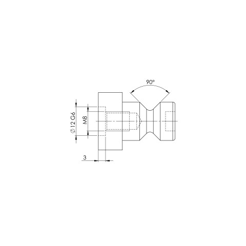 45270-10: Spacer Studs Quick•Point® 52 (Technical drawing )