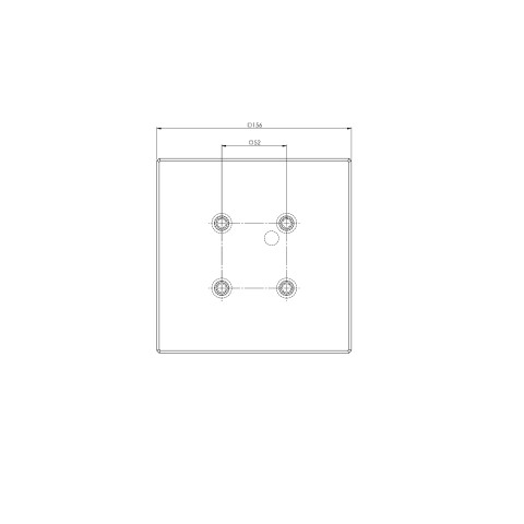 45277: Support Plate Quick•Point® 52 (Technical drawing )