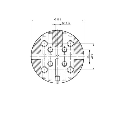 45482: Combo Grid Plate Quick•Point® 52/96 (Technical drawing )