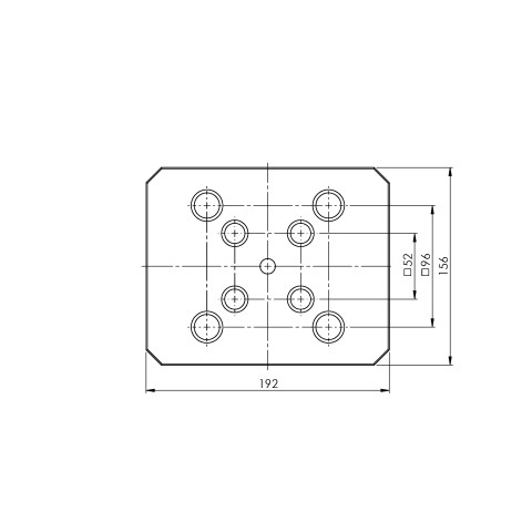 45487: 5-Axis Riser Quick•Point® 52/96 (Technical drawing )