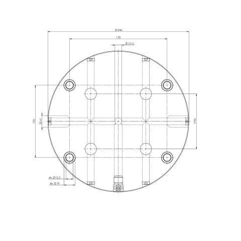 45863: Round Plate Quick•Point® 96 (Technical drawing )