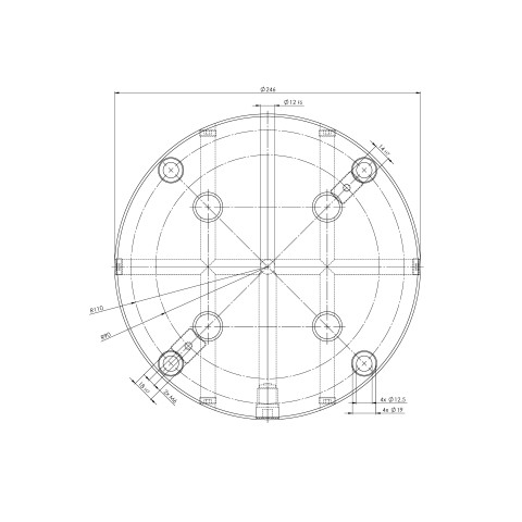 45890: Round Plate Quick•Point® 96 (Technical drawing )