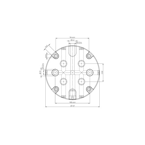 45900: Round Plate Quick•Point® 52 (Technical drawing )