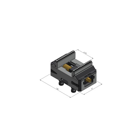 48120-77: 5-Axis Vise Makro•Grip® 77 (Technical drawing )