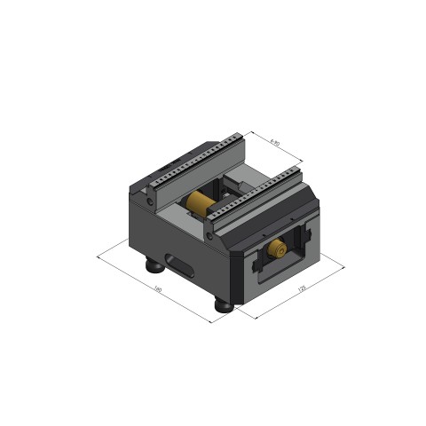 48155-125: 5-Axis Vise Makro•Grip® 125 (Technical drawing )