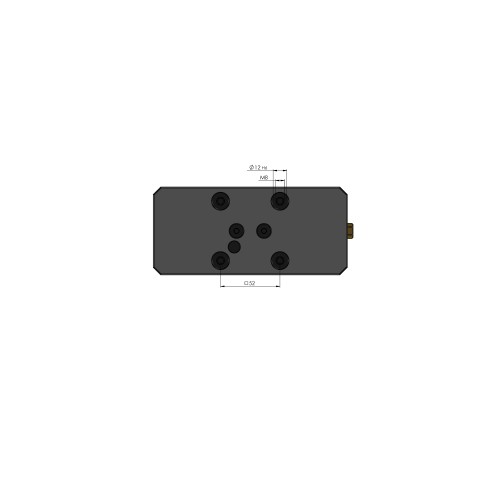 48160-77: 5-Axis Vise Makro•Grip® 77 (Technical drawing )