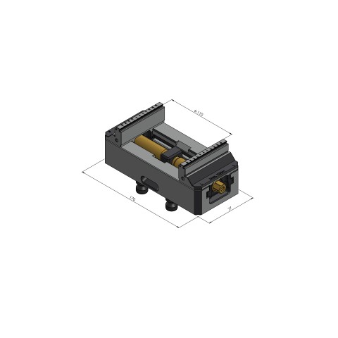 48160-77: 5-Axis Vise Makro•Grip® 77 (Technical drawing )