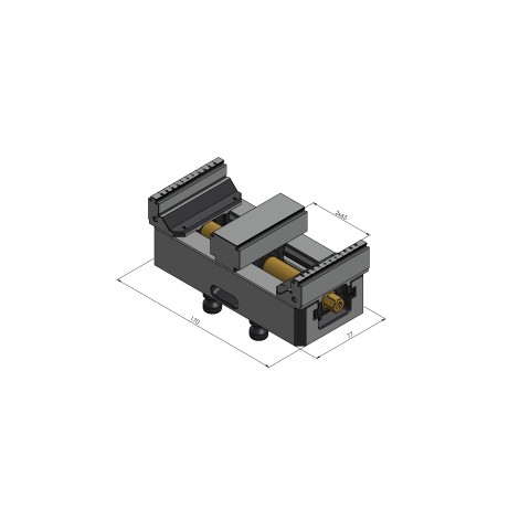 48160-TG7727: Center Jaw + Spindle Makro•Grip® 77 (Technical drawing )