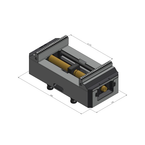 48255-125: 5-Axis Vise Makro•Grip® 125 (Technical drawing )