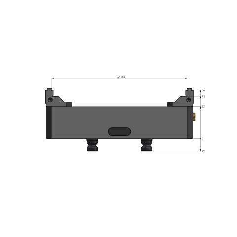 48255-125: 5-Axis Vise Makro•Grip® 125 (Technical drawing )