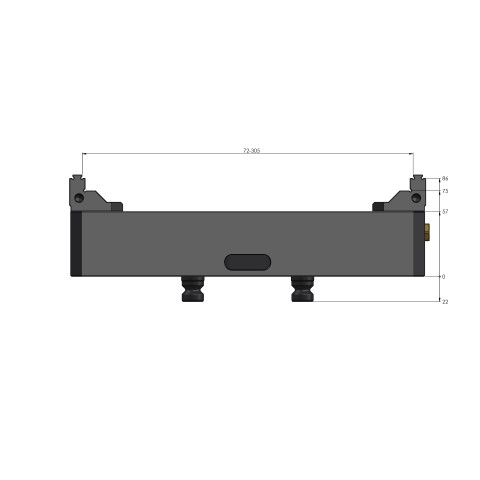 48305-125: 5-Axis Vise Makro•Grip® 125 (Technical drawing )