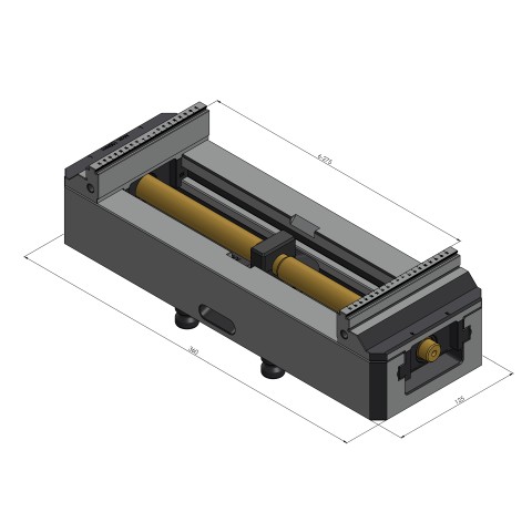 48355-125: 5-Axis Vise Makro•Grip® 125 (Technical drawing )