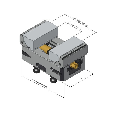 48419-77: Contour Jaws Makro•Grip® 77 (Technical drawing )