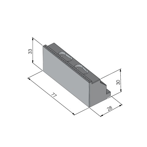 48419-77: Contour Jaws Makro•Grip® 77 (Technical drawing )