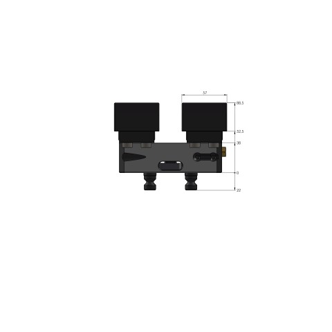 49040-77: Profile Clamping Vise Profilo 77 (Technical drawing )