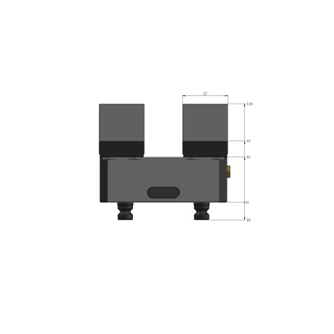 49050-125: Profile Clamping Vise Profilo 125 (Technical drawing )