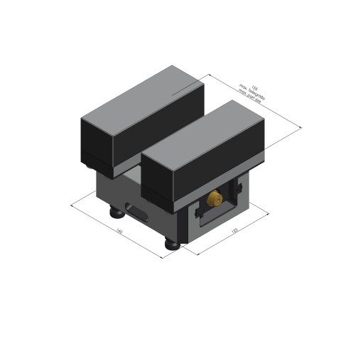 49050-125: Profile Clamping Vise Profilo 125 (Technical drawing )