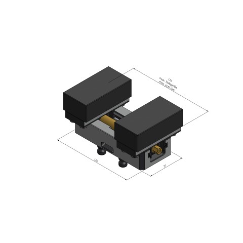 49080-77: Profile Clamping Vise Profilo 77 (Technical drawing )