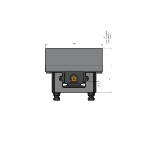 49100-125: Profile Clamping Vise Profilo 125 (Technical drawing )