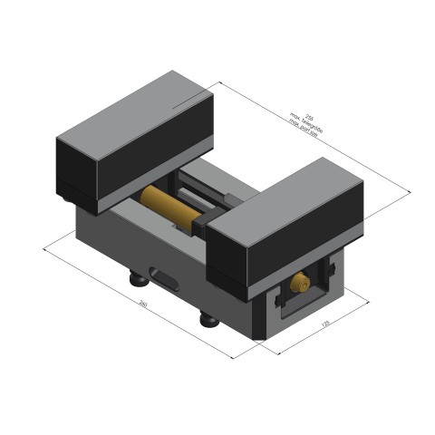 49150-125: Profile Clamping Vise Profilo 125 (Technical drawing )