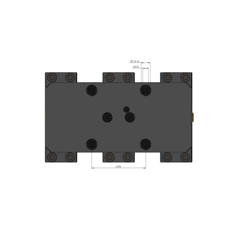 49150-TG125: Center Jaw + Spindle Profilo 125 (Technical drawing )