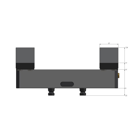 49200-125: Profile Clamping Vise Profilo 125 (Technical drawing )